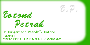 botond petrak business card